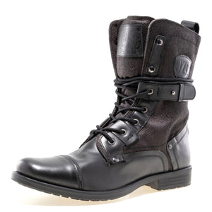 Deploy-2 - Black Mid-calf Military Boots for Men