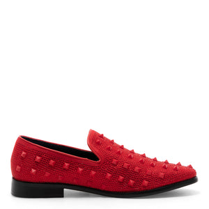 Francisco - Red All-over Pyramid Ornament Detail Dress Loafers for Men 4