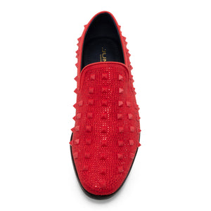 Francisco - Red All-over Pyramid Ornament Detail Dress Loafers for Men 5