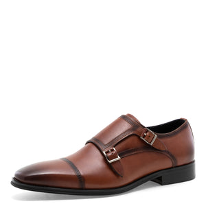 Mccain - Tan Double Monk Straps Oxford Dress Shoes for Men by Jump