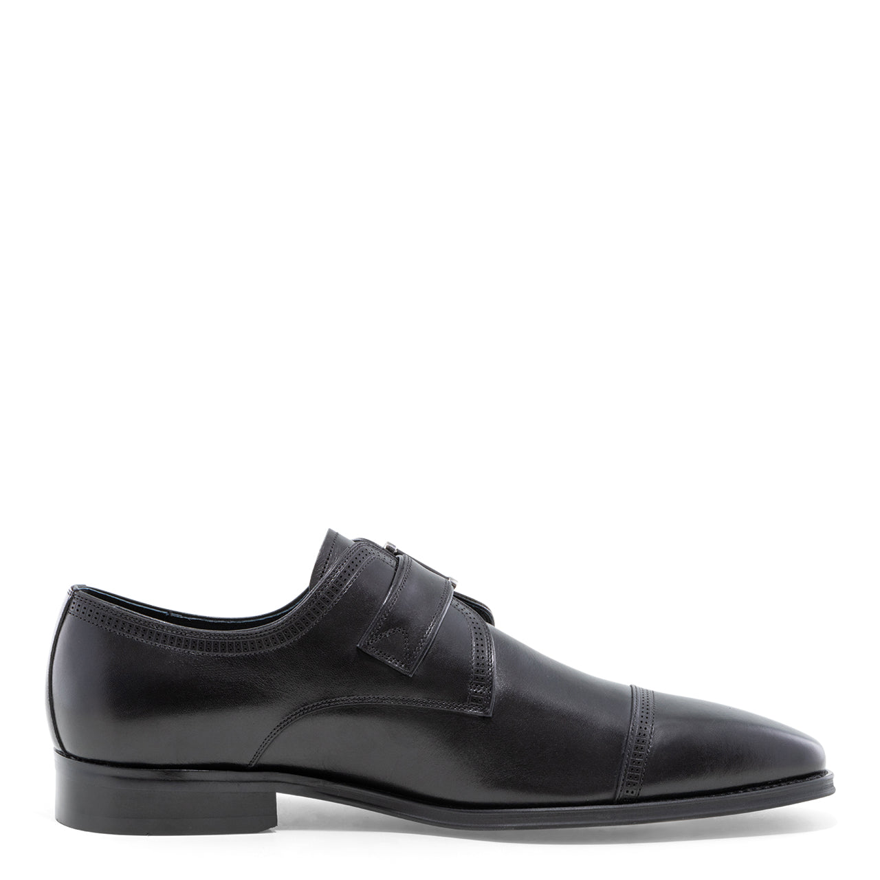 Mcneil - Black Single Monk Strap Oxford Dress Shoes for Men by Jump 5