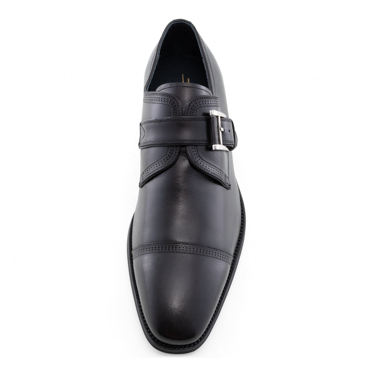 Mcneil - Black Single Monk Strap Oxford Dress Shoes for Men by Jump 6