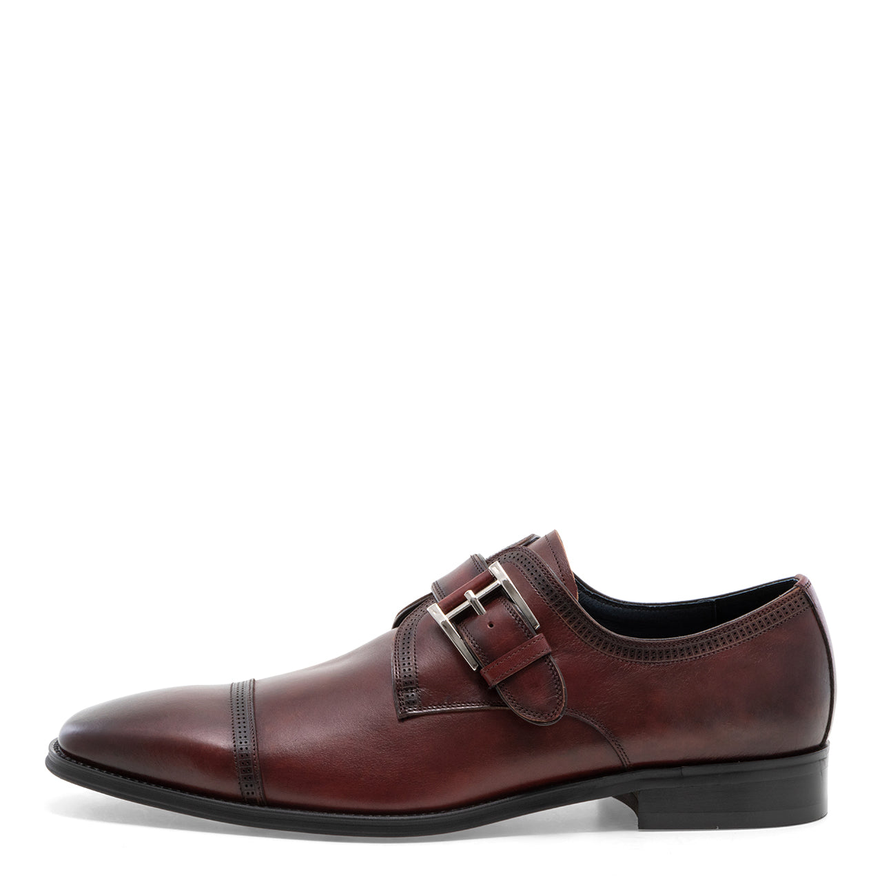 Mcneil - Burgundy Single Monk Strap Oxford Dress Shoes for Men by Jump 2