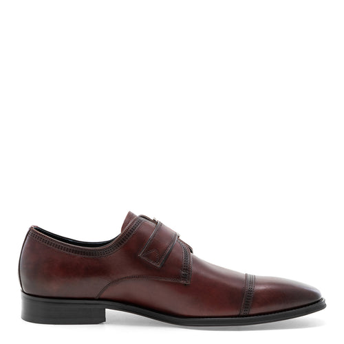 Mcneil - Burgundy Single Monk Strap Oxford Dress Shoes for Men by Jump 5