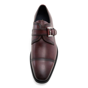 Mcneil - Burgundy Single Monk Strap Oxford Dress Shoes for Men by Jump 6